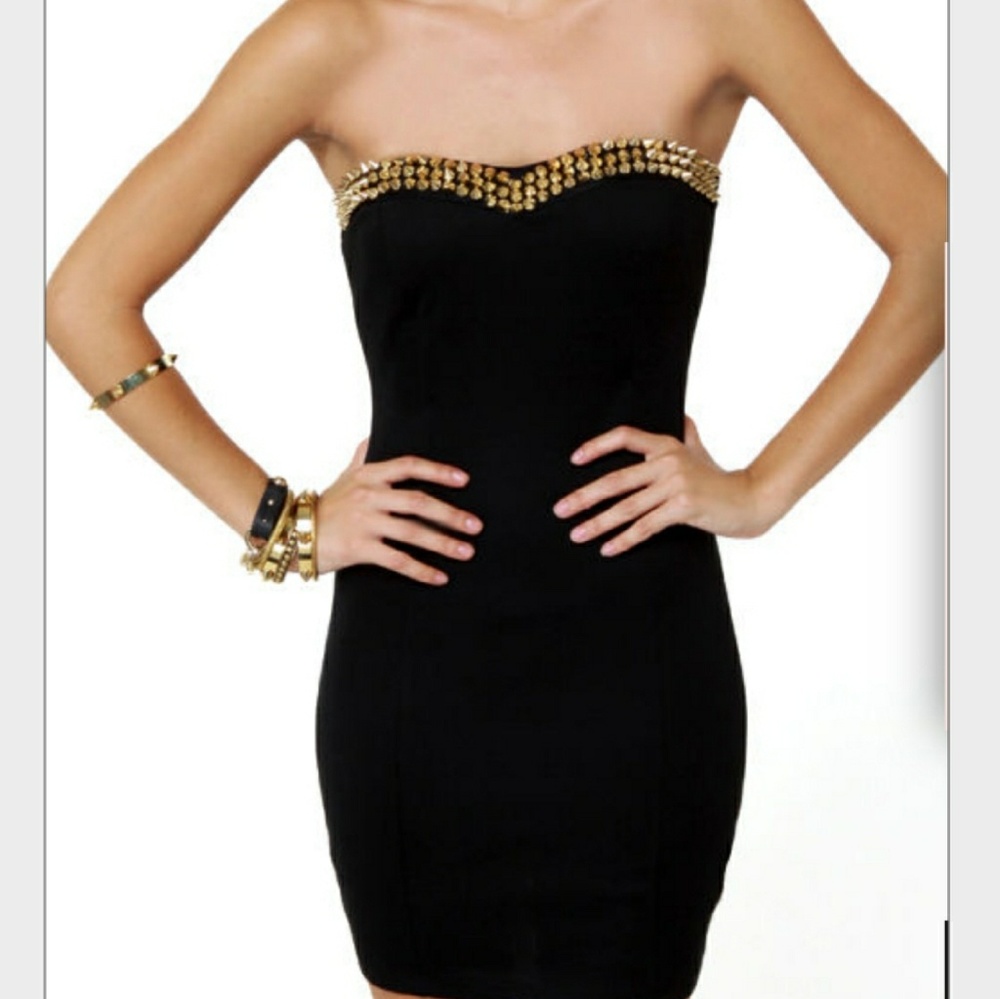 Black mini dress